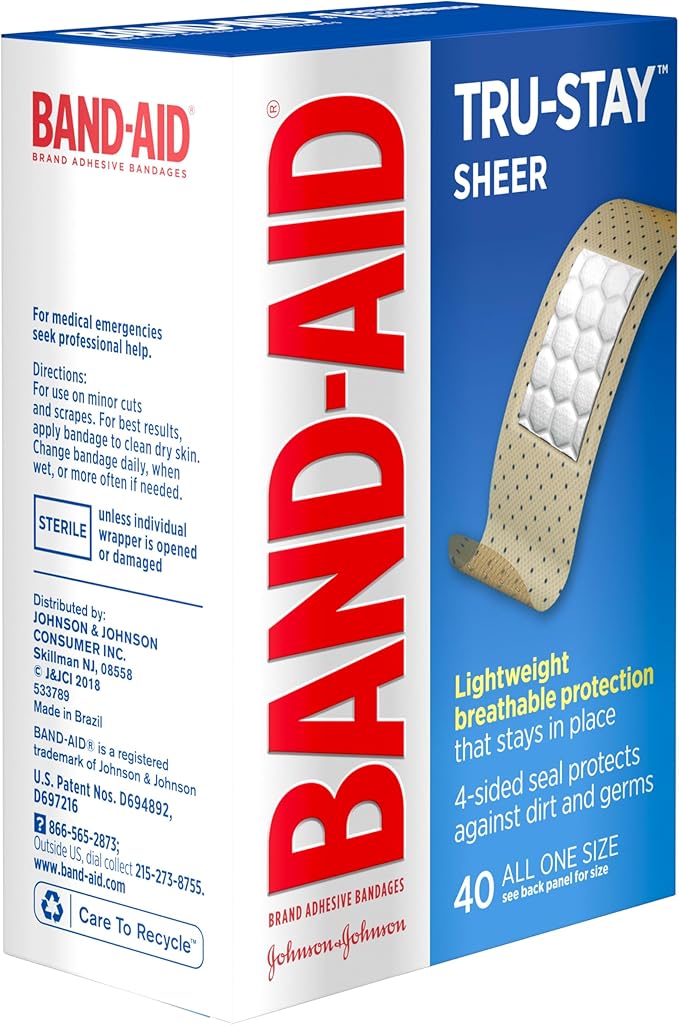 Band-Aid Brand Tru-Stay Sheer Strips Adhesive Sterile Bandages - Image 3