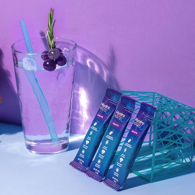 HydroMATE Electrolytes Powder Drink Mix Packets Hydration Accelerator Low Sugar - Image 2