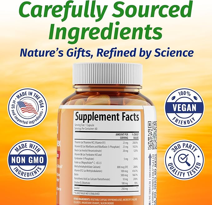 1 Body Vitamin B Complex Twin Pack – 5-MTHF Folate - Image 5