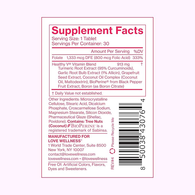 Love Wellness Healthy V Vitamin | Women's Vaginal Health Supplement | pH Balance - Image 6