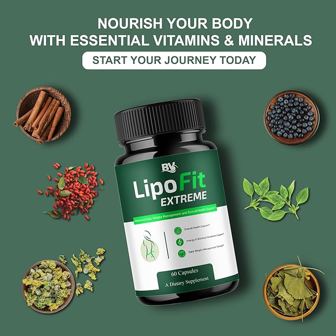 BLUE VIBE Lipofit Extreme Capsules, Lipo Fit Advanced Strength Overall Health & - Image 3