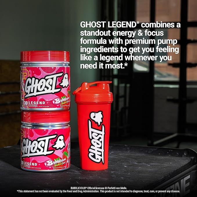 GHOST Legend Pre-Workout Powder, Bubblicious Strawberry Splash - Image 5