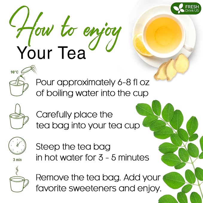 TOG999, Premium Moringa Ginger Peppermint Herbal Tea – 120 Tea Bags – - Image 9