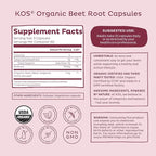 KOS Organic Beetroot Capsules 1500mg - Image 3