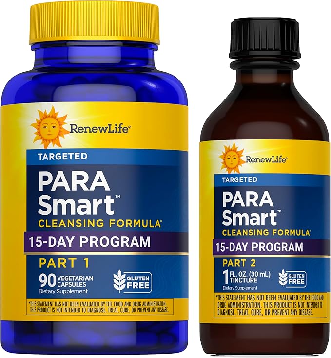 Renew Life ParaSmart 14-Day Targeted Cleanse, 2-Part Detox Cleanse Supports by Renew+Life
