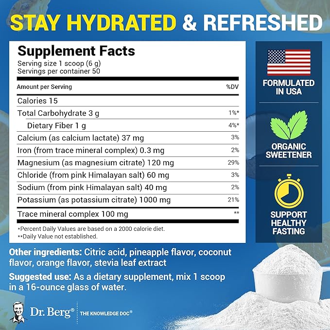 Dr. Berg Zero Sugar Hydration Keto Electrolyte Powder - Image 3