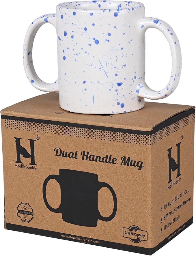 HealthGoodsIn Dual Handle Mug to Aid Tremors, 11.83 US Fl. Oz. - Image 3