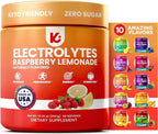 Keppi Electrolytes Powder – Raspberry Lemonade Flavor 50 Servings – No Sugar by Keppi