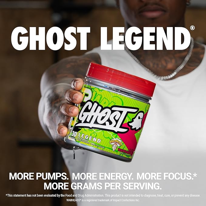GHOST Legend Pre-Workout Powder, Warheads Sour Watermelon - Image 2