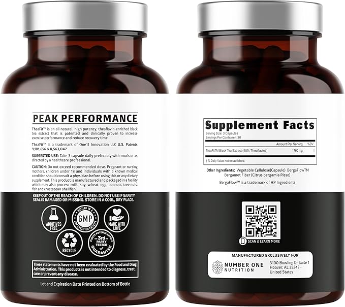 N1 Nutrition Premium Theaflavins Black Tea Extract Powered by TheaFit™ to - Image 2