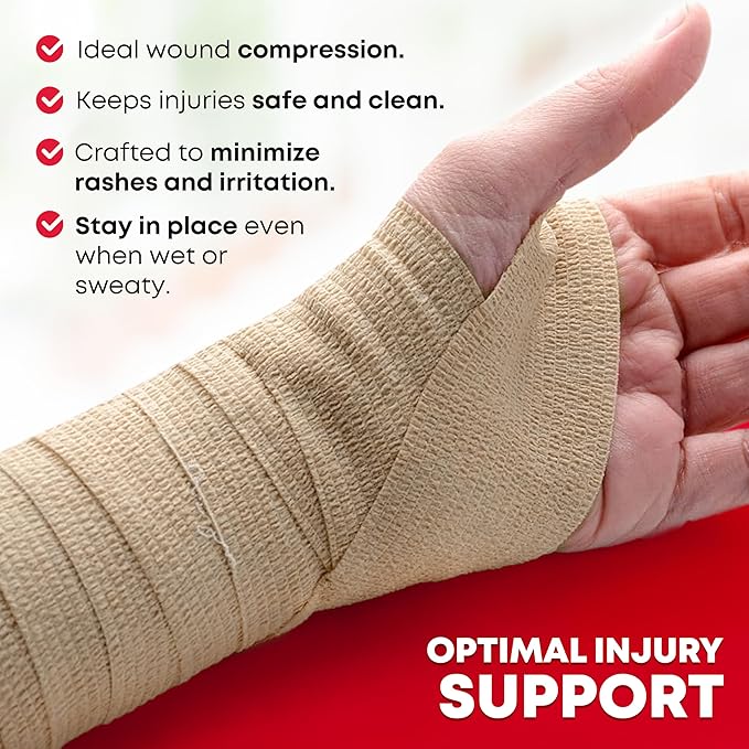 Ever Ready First Aid Self Adherent Cohesive Wrap Bandages, 2” x 5 Yards - Image 7