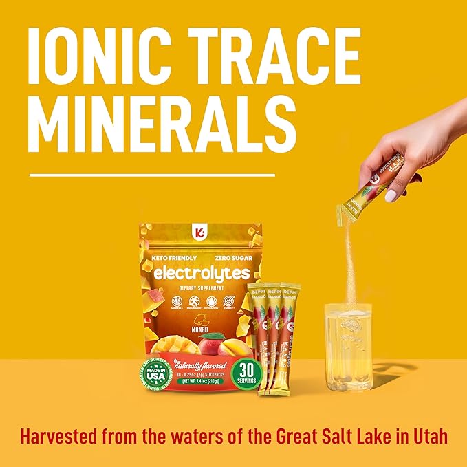 Keppi Electrolytes Powder Packets – Mango Flavor 30 Servings – No Sugar - Image 5