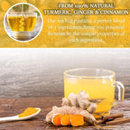 Premium Turmeric Ginger Cinnamon Tea Bags Organic, Turmeric Curcumin Supplement - Image 3