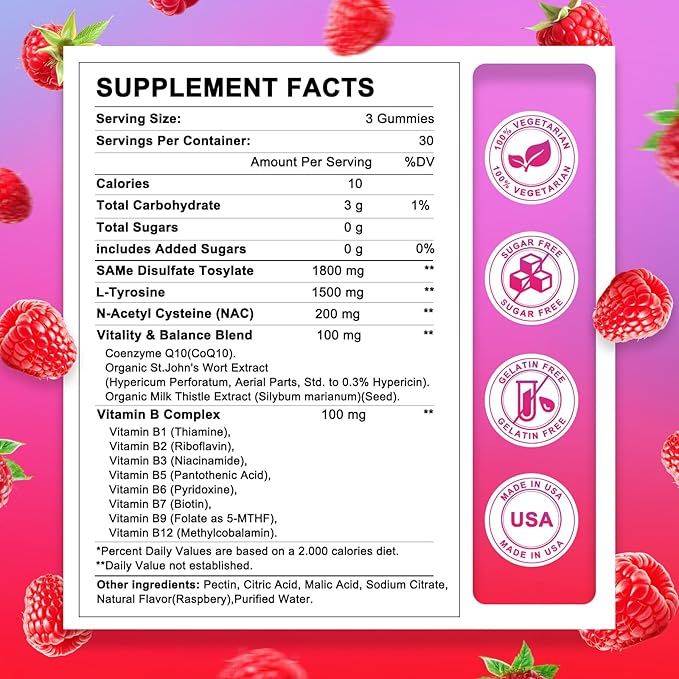 1800 MG SAM e Supplement for Brain, and Liver, High Absorption SAM-e - Image 2