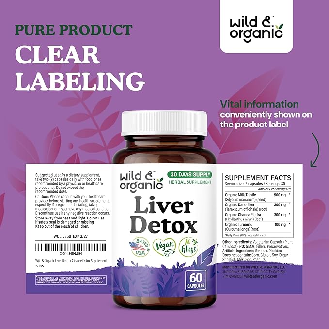 Wild & Organic Liver Detox Cleanse Capsules - Image 7