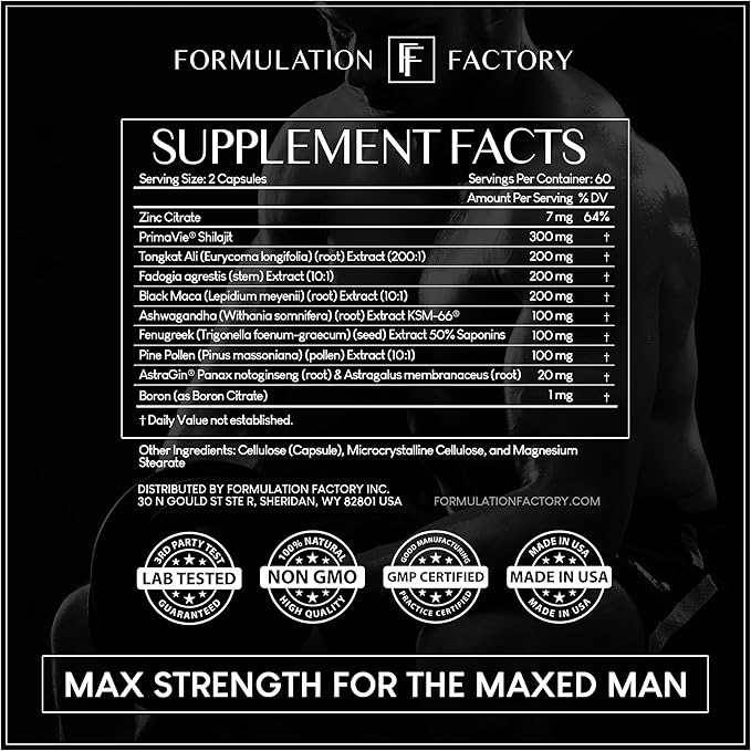 Formulation Factory Self Obsessed Maxxed Male Support - Image 8