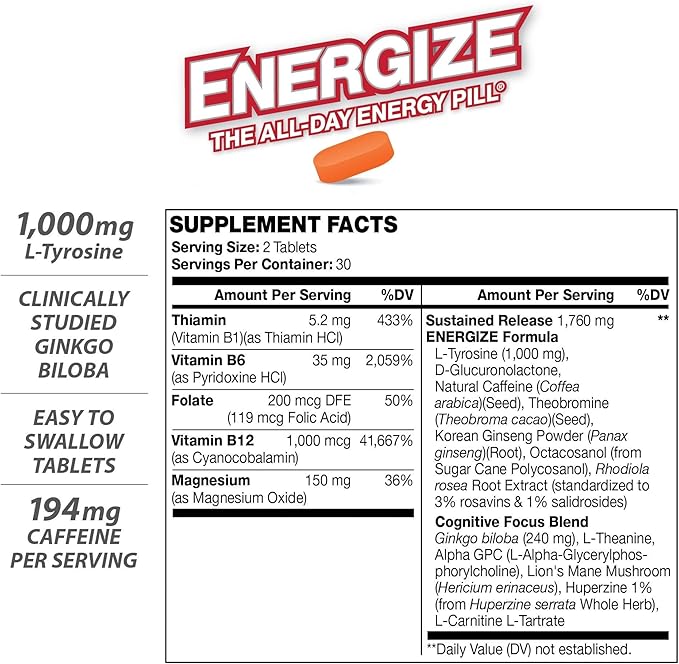 iSatori Energize Brain & Focus Caffeine Pills - Image 2