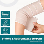 AZEN 4in Premium 2 Pack Elastic Bandage Wrap, Compression Wrap Bandage - Image 3
