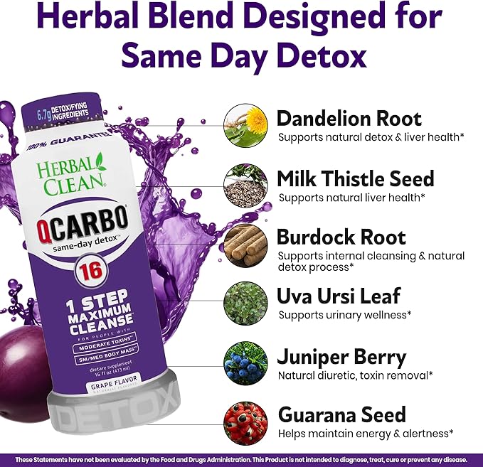 Herbal Clean Qcarbo16 Same-Day Detox Cleanse Drink - Image 4