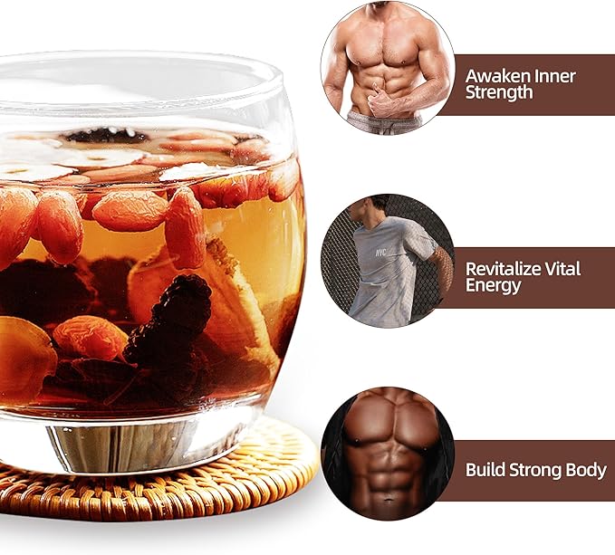 Kidney Tea Formula Ginseng Five Treasures Tea, Chinese Traditional Natural - Image 2