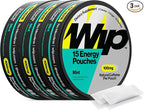 Wip Energy Pouches | 100mg Natural Caffeine | Vitamins and Minerals | Mint | 15 by Wip