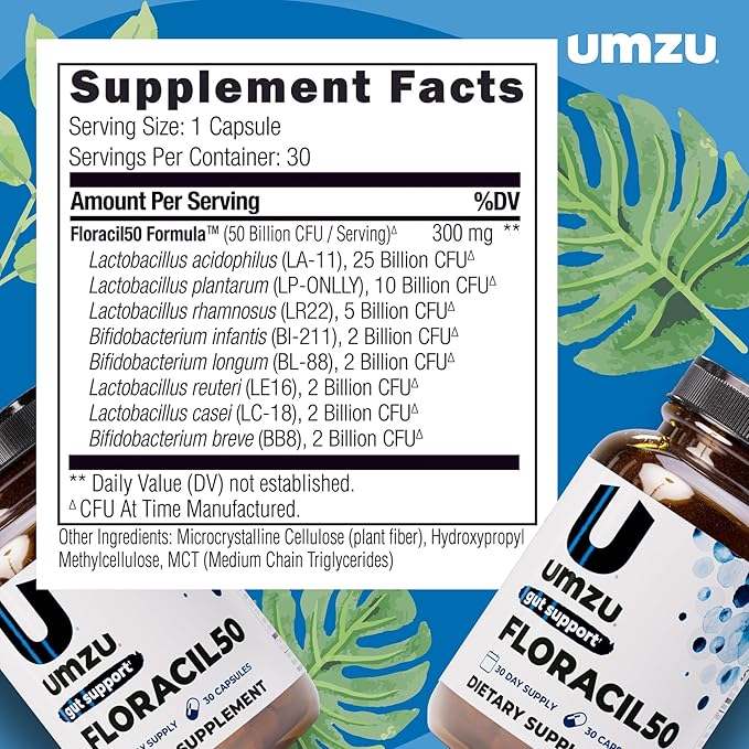 UMZU Floracil50 Probiotic Supplement 30 Day Supply – 50 Billion CFU - Image 3