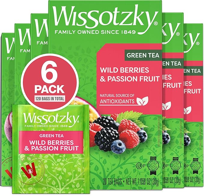 Wissotzky Wild Berries & Passion Fruit Green Tea (6 Pack by WISSOTZKY