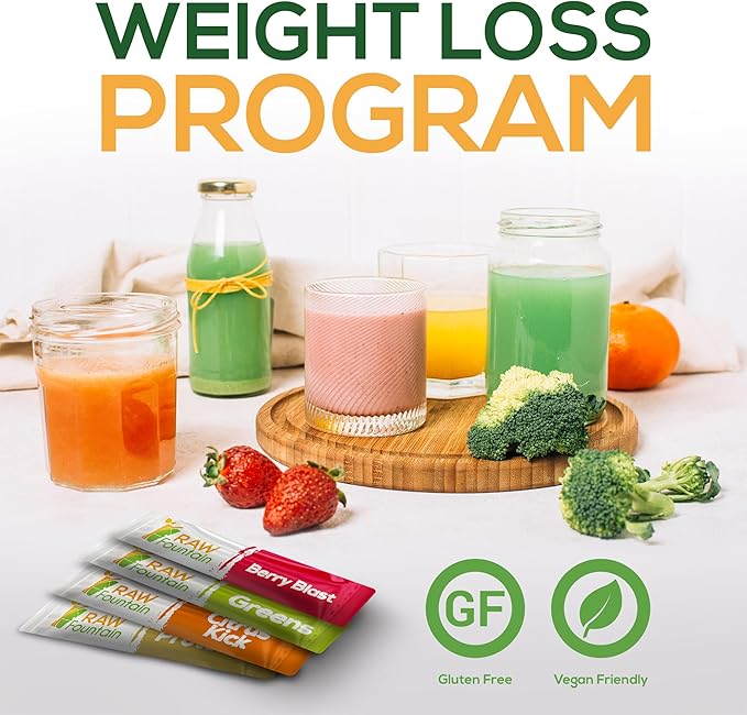 Raw Fountain 3 Day Juice Cleanse Detox, 24 Powder Packets, Travel and Vegan - Image 3