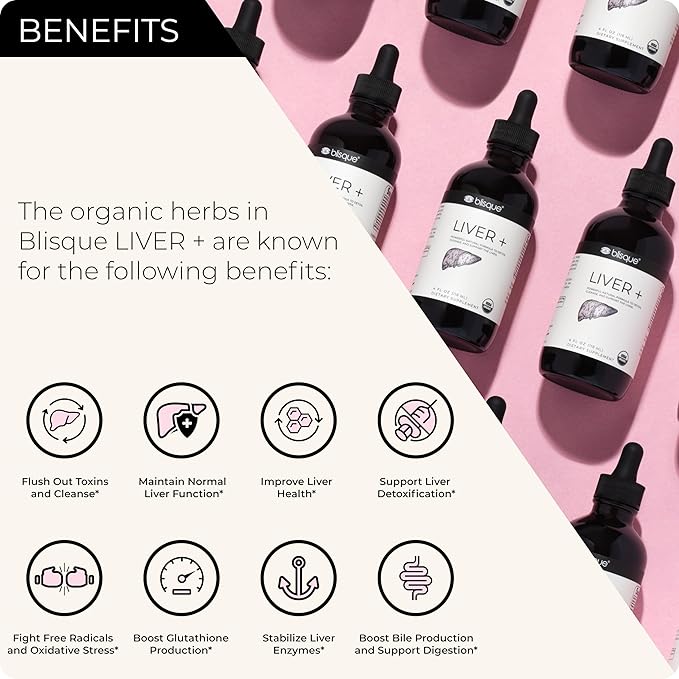 Blisque – Organic Liver Support Complex Supplement to Detox, and Repair The - Image 2