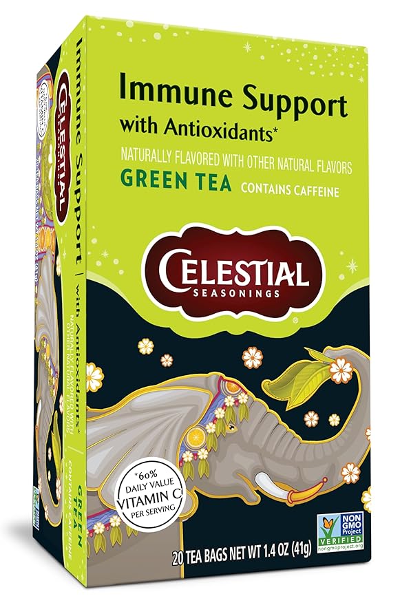 Celestial Seasonings Immune Support Green Tea 20 Tea Bags - Image 4