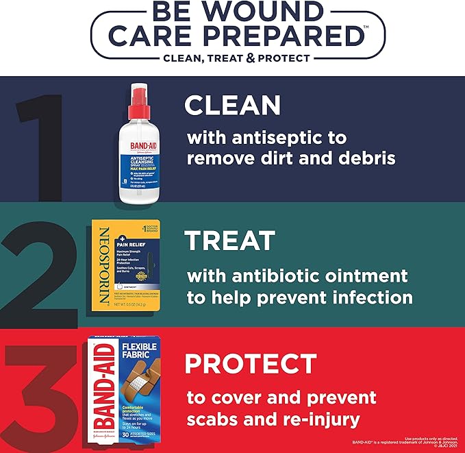 Band-Aid Brand Flexible Fabric Adhesive Bandages, Comfortable Flexible - Image 7