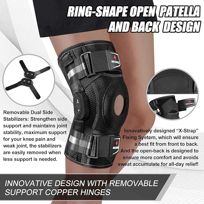 NEENCA Professional Knee Brace for Knee Pain, Hinged Knee Support - Image 6