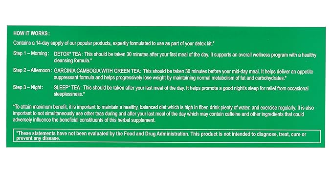 Hyleys Detox Tea 14 Day Cleanse Kit – 42 Tea Bags – Herbal Supplement - Image 6