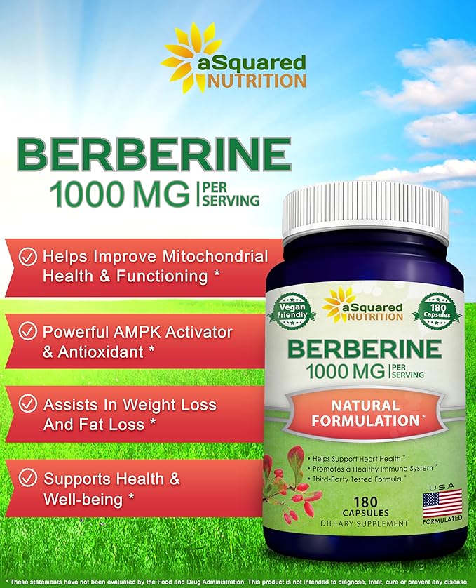 aSquared Nutrition Pure Berberine 1000mg Supplement - Image 2