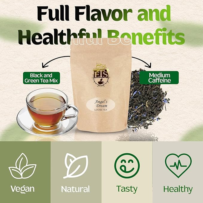 Angels Dream Tea Loose Leaf Pouches - 16oz | Maple and Blackberry Blend | Black - Image 6