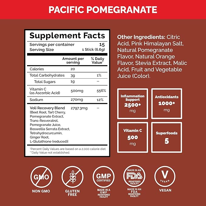 Voli Recovery - Post Workout Superfood Powder | Plant-Based Drink Mix Packets - Image 3