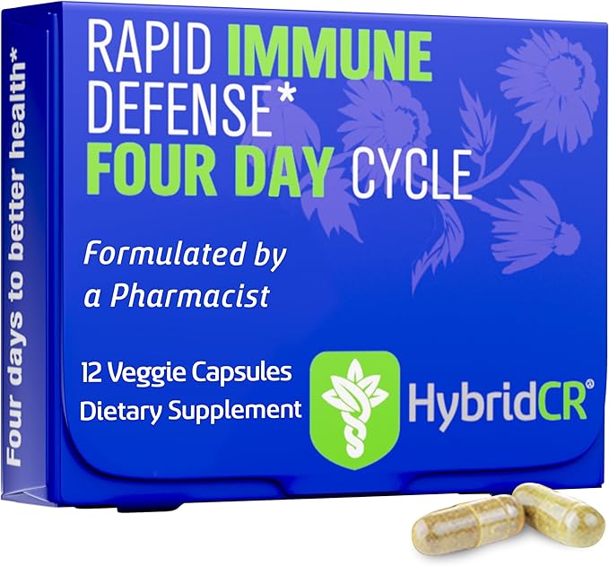 HybridCR Rapid Immune Support Supplement Pharmacist Formulated Natural Herbal by Hybrid+Remedies