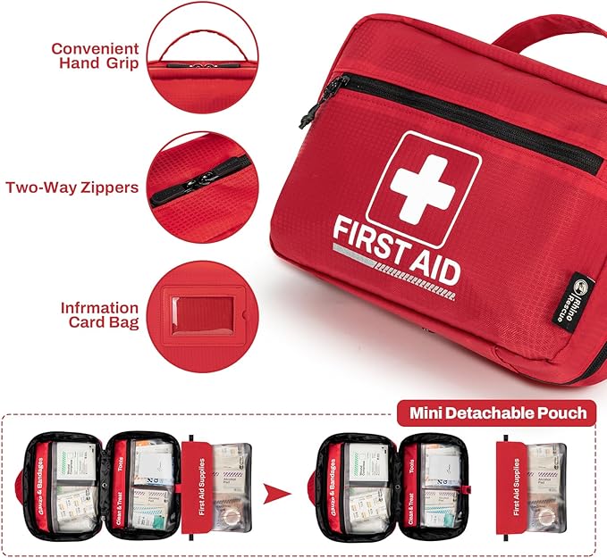 RHINO RESCUE 240 Piece All-Purpose First Aid Kit, Home & Office Professional - Image 2