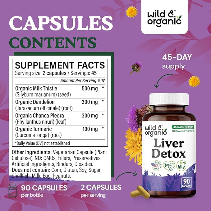 Wild & Organic Liver Detox Cleanse Capsules - Image 3