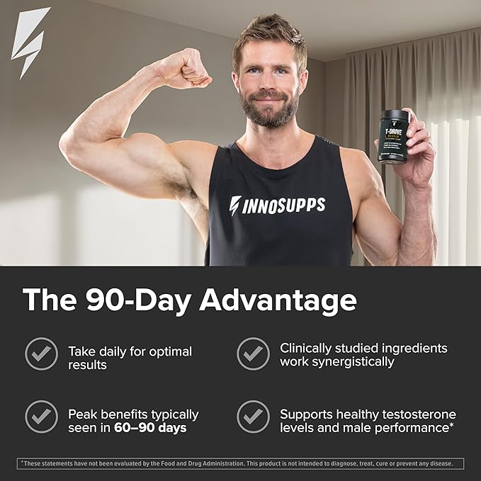 InnoSupps T-Drive Magnum Testosterone Booster Enhance Peak Performance Amplify - Image 6
