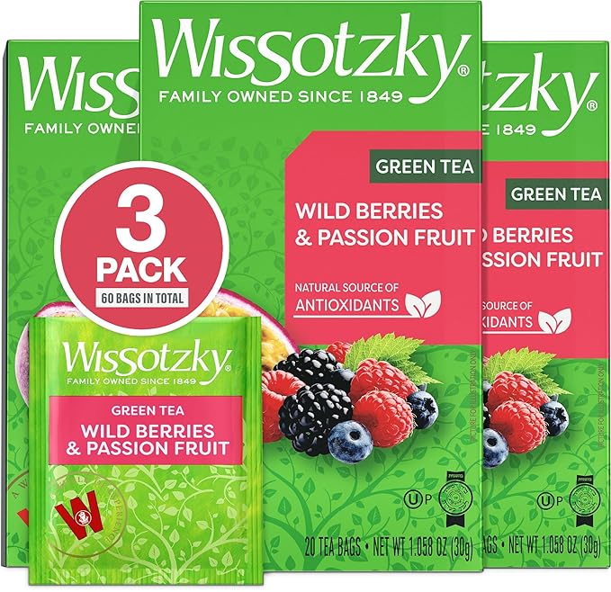 Wissotzky Wild Berries & Passion Fruit Green Tea | Antioxidant Rich | Tropical by WISSOTZKY