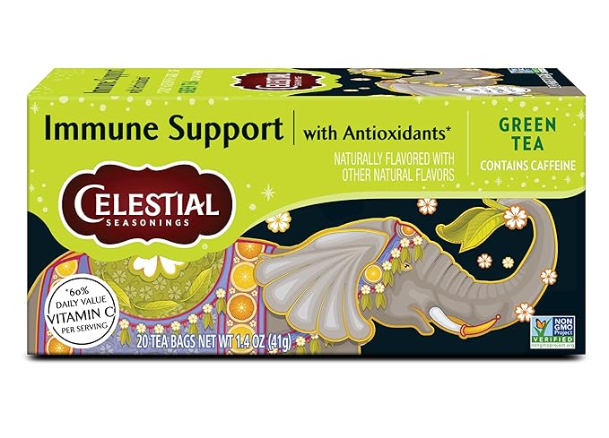 Celestial Seasonings Immune Support Green Tea 20 Tea Bags by CelestialSeasonings