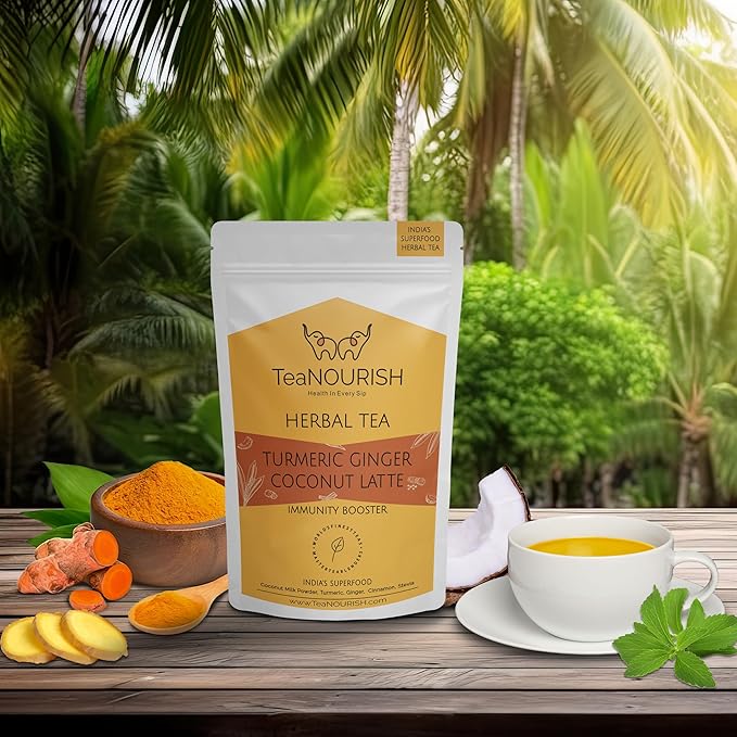 TeaNOURISH Turmeric Ginger Coconut Latte | Indian Superfoods - Image 3