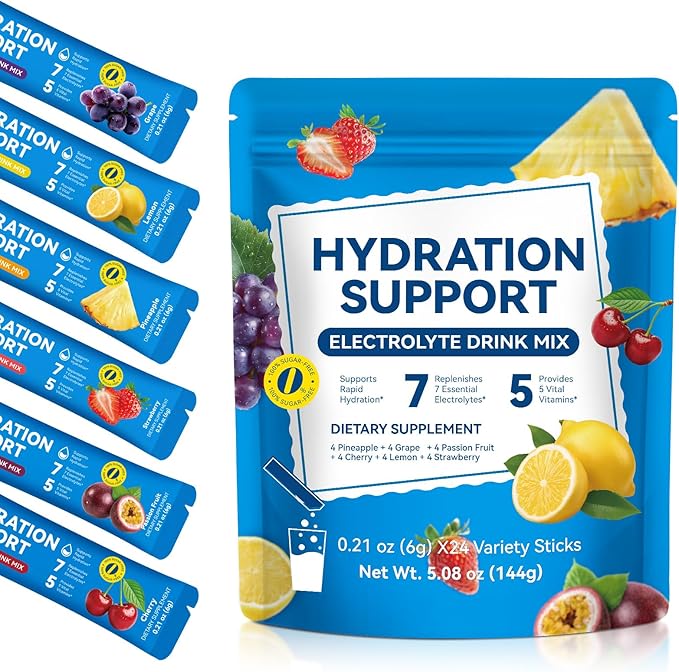 Electrolyte Powder Drink Mix, 7 Essential Electrolytes Hydration Drink by Unknown