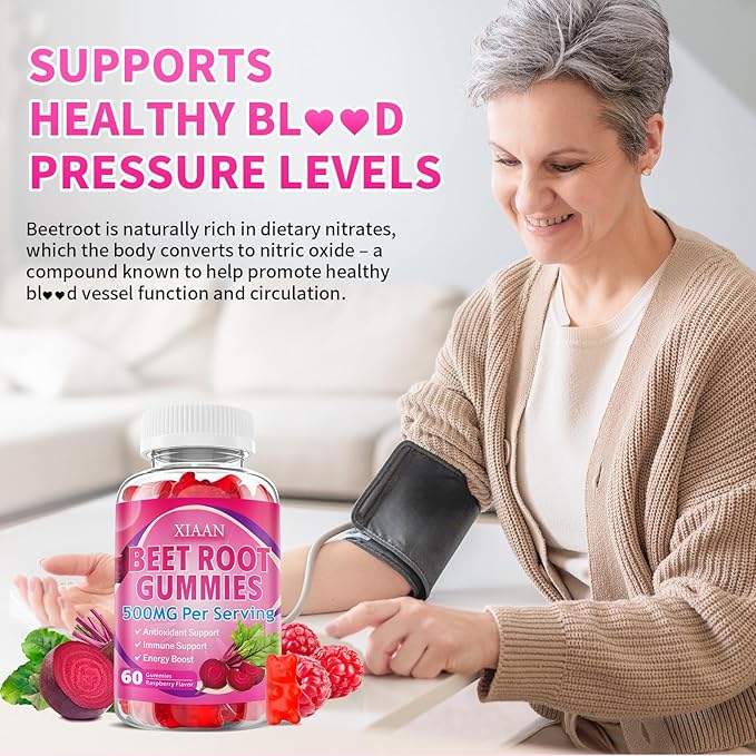 Beet Root Gummies for Women & Men, Beetroot Supplement Beet Chews - Image 5