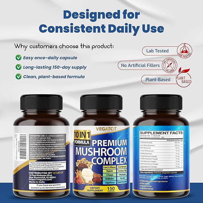 10 in 1 High Strength Mushroom Supplement - Image 9