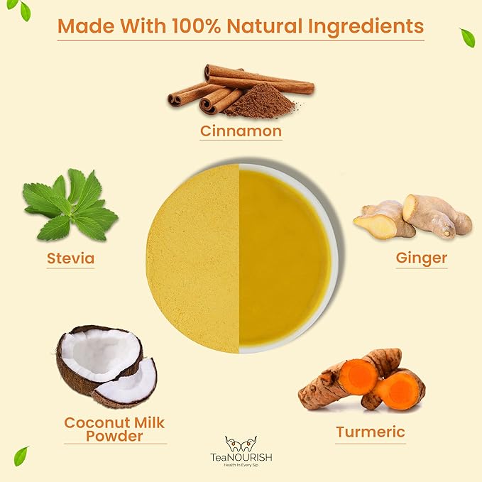 TeaNOURISH Turmeric Ginger Coconut Latte | Indian Superfoods - Image 2