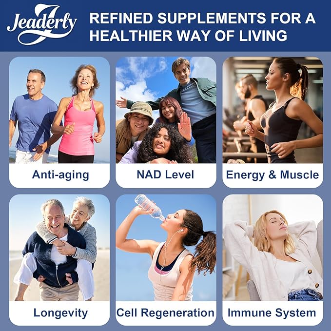 1100mg NMN & Trans-Resveratrol, 3-in-1 Supplement, 60 Veggie Capsules – - Image 9