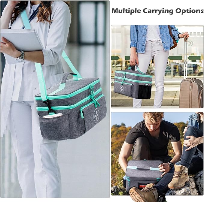 BAGSFY Travel Medicine Bag Organizer, Medical Bag Empty, Pill Bottle Organizer - Image 6