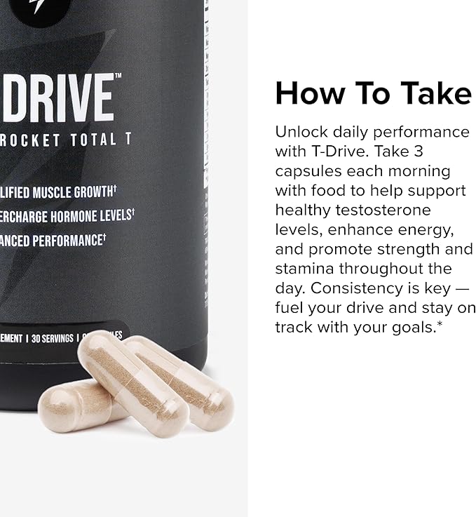 InnoSupps T-Drive Testosterone Booster Enhance Performance Amplify Muscle Growth - Image 3
